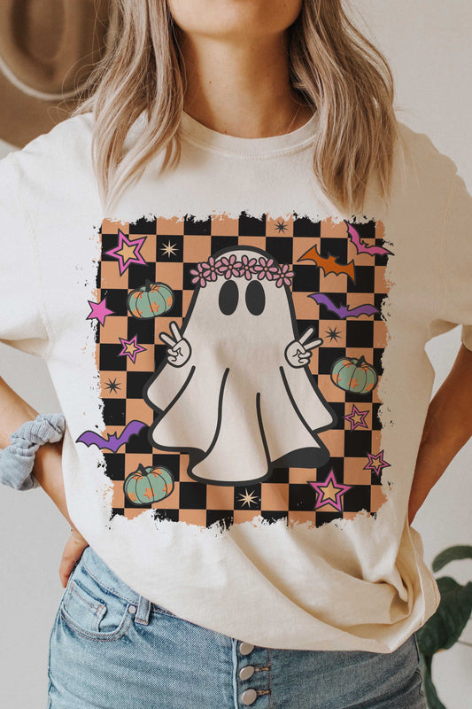 Boho Checkered Ghost tee