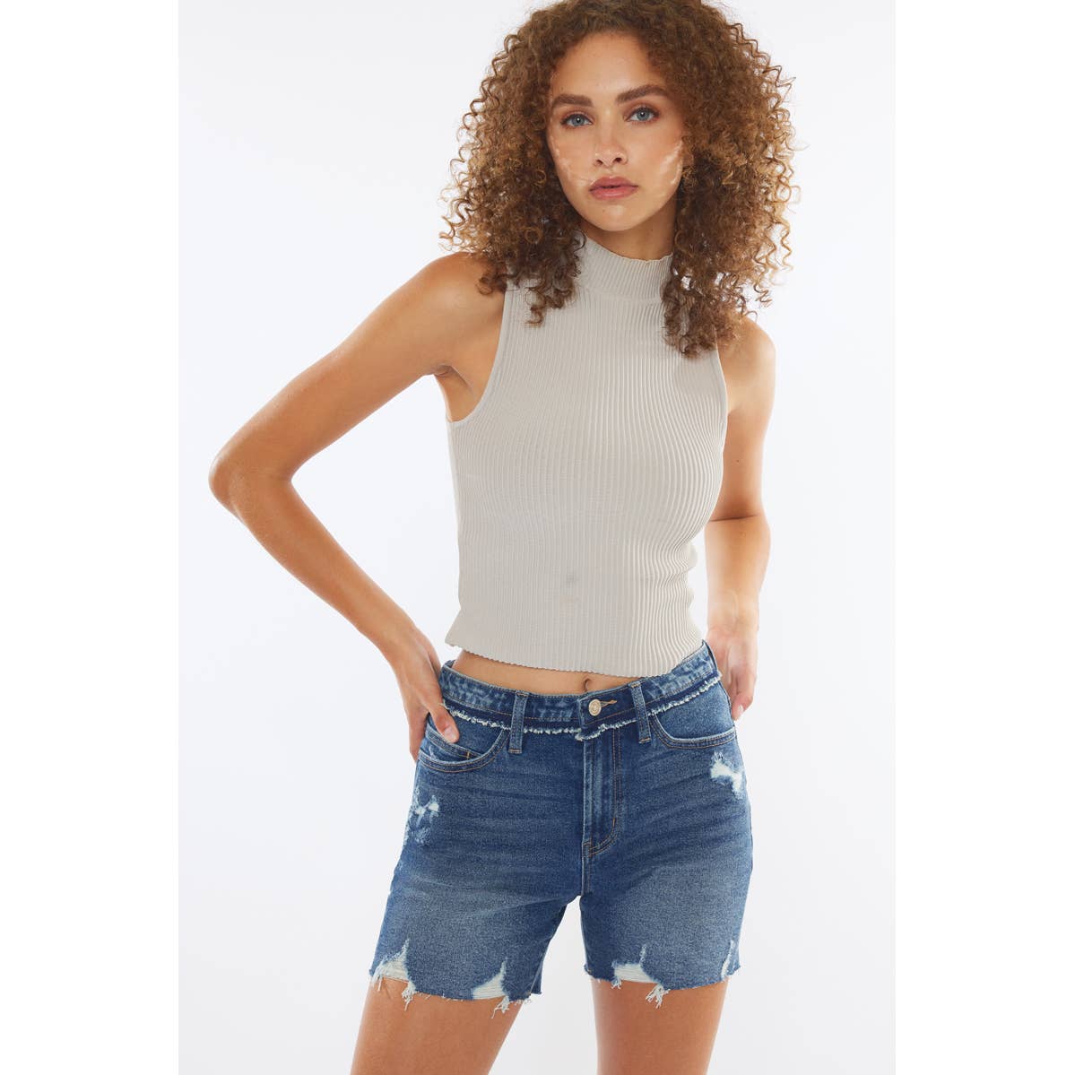 Kan Can USA - KC5509D: DARK DENIM SHORTS