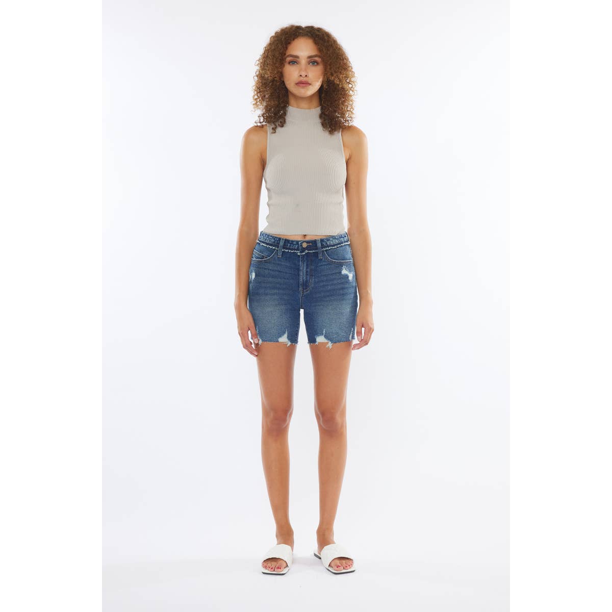 Kan Can USA - KC5509D: DARK DENIM SHORTS