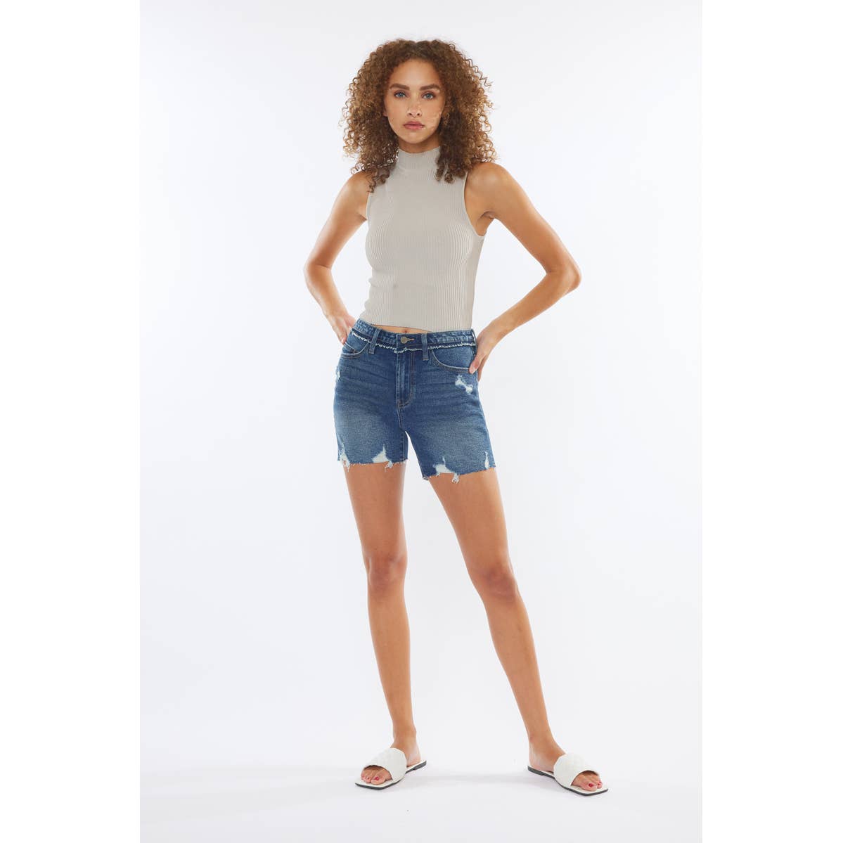 Kan Can USA - KC5509D: DARK DENIM SHORTS