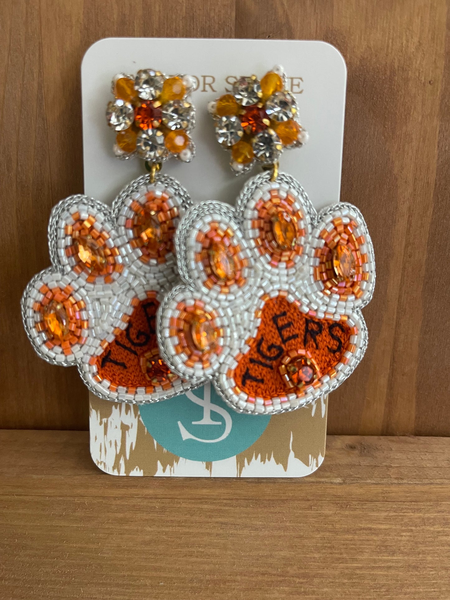 Game Day Earrings - Tiger Paw