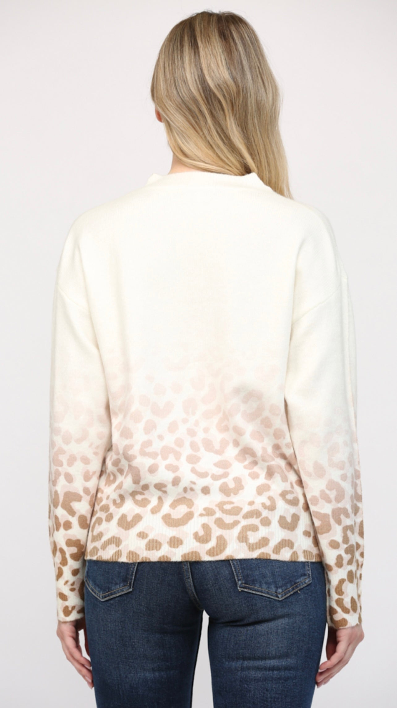 Ombré Animal Print Sweater