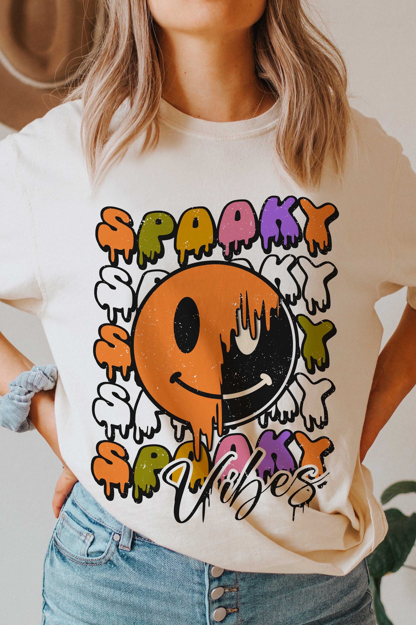 Spooky Vibes Happy Face Tee
