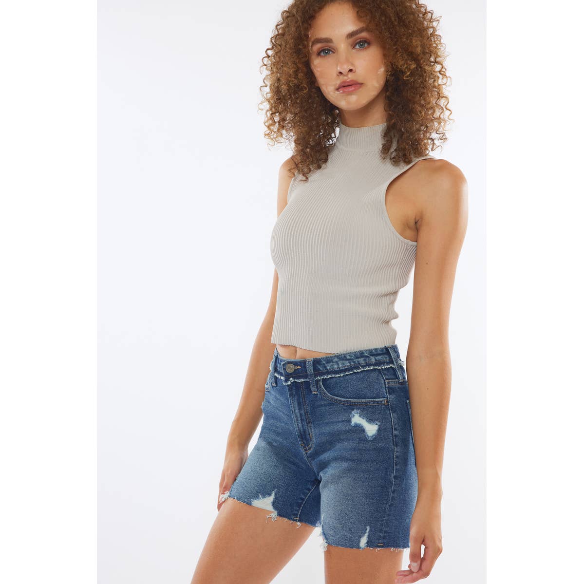 Kan Can USA - KC5509D: DARK DENIM SHORTS