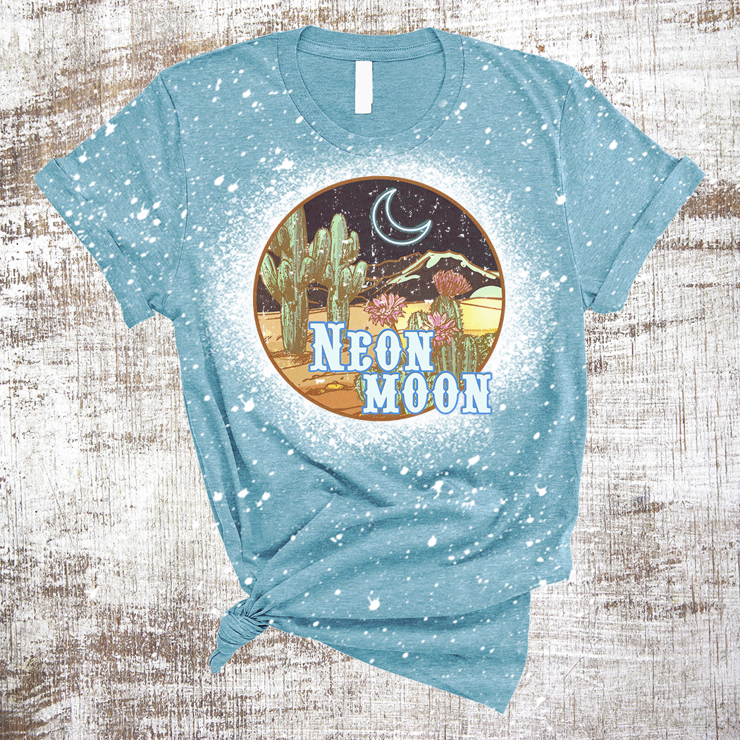 Neon Moon Brooks N Dunn Country Music Bleached Tee