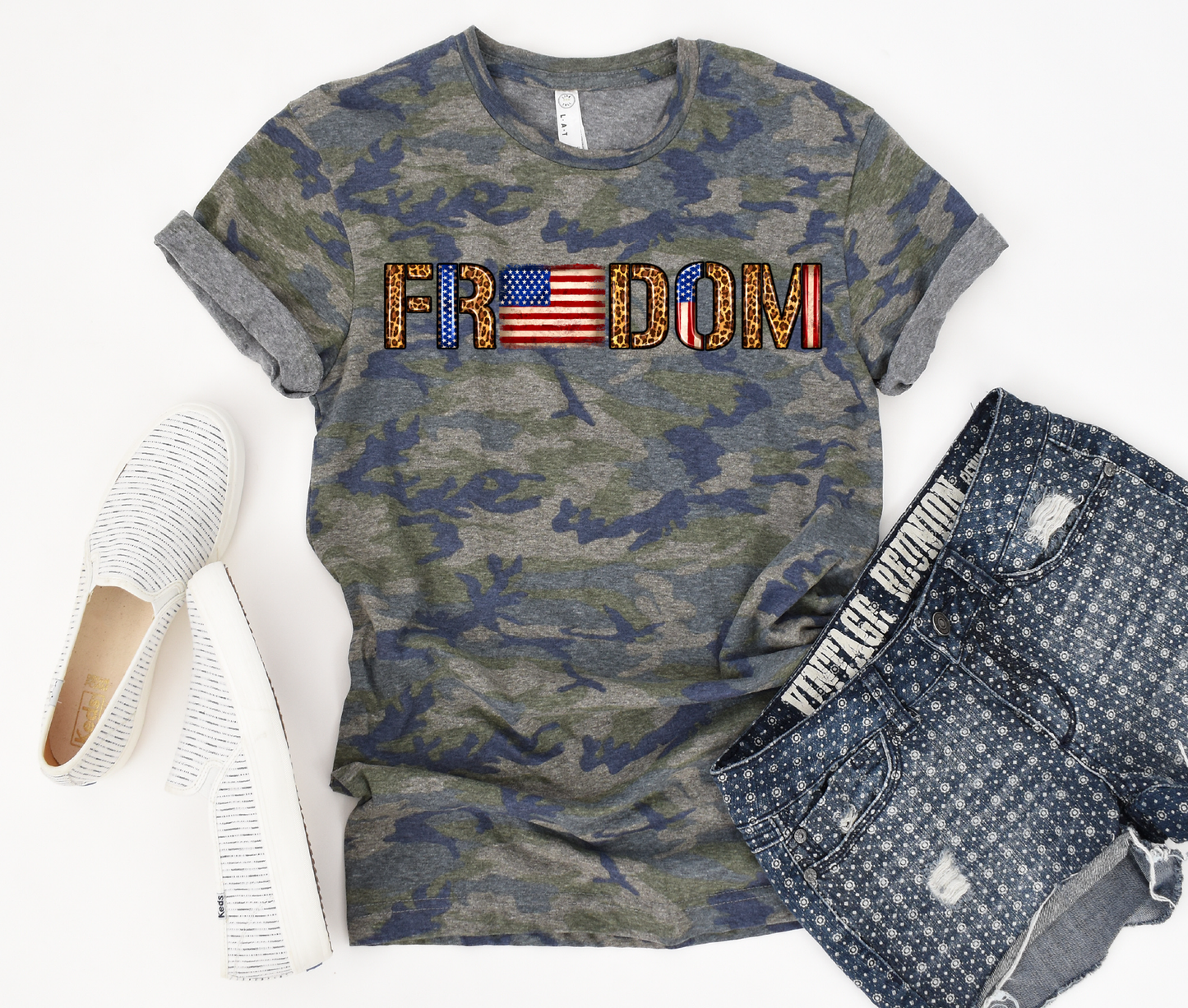 Southern Attitude Designs Inc - Freedom Flag Patriotic Tee