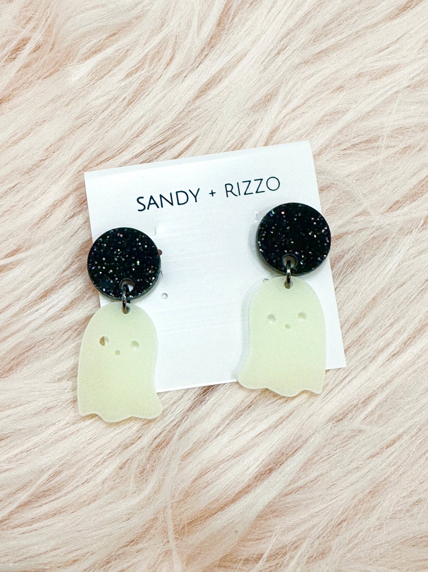 Sandy + Rizzo - Glow in the Dark Small Ghost earrings